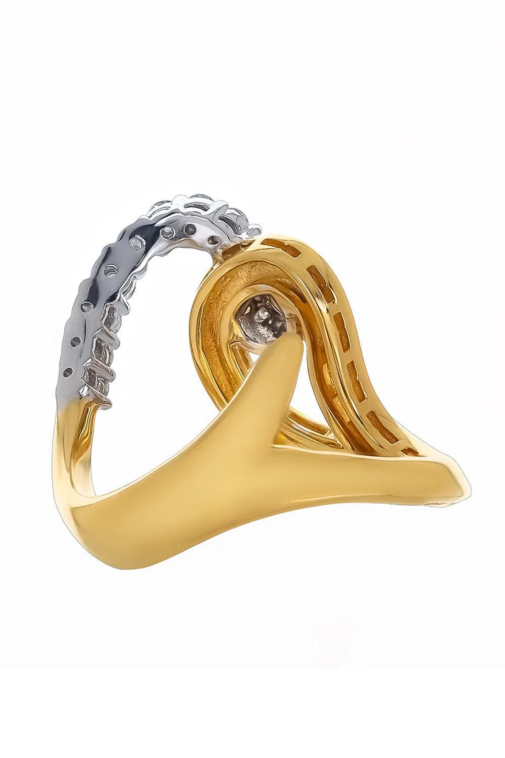 Diamond Loop Golden Strada Ring - Image 6