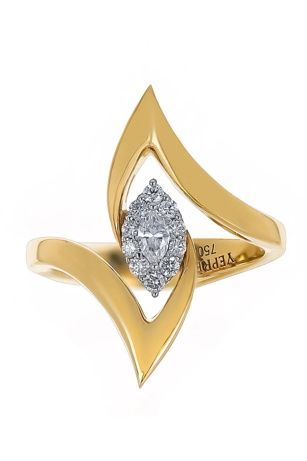 Diamond Marquise Pointed Golden Strada Ring