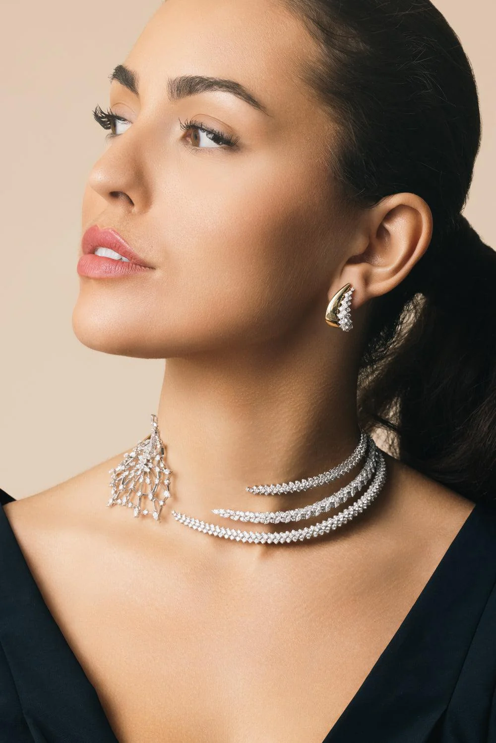 Diamond Round Earrings - Image 2