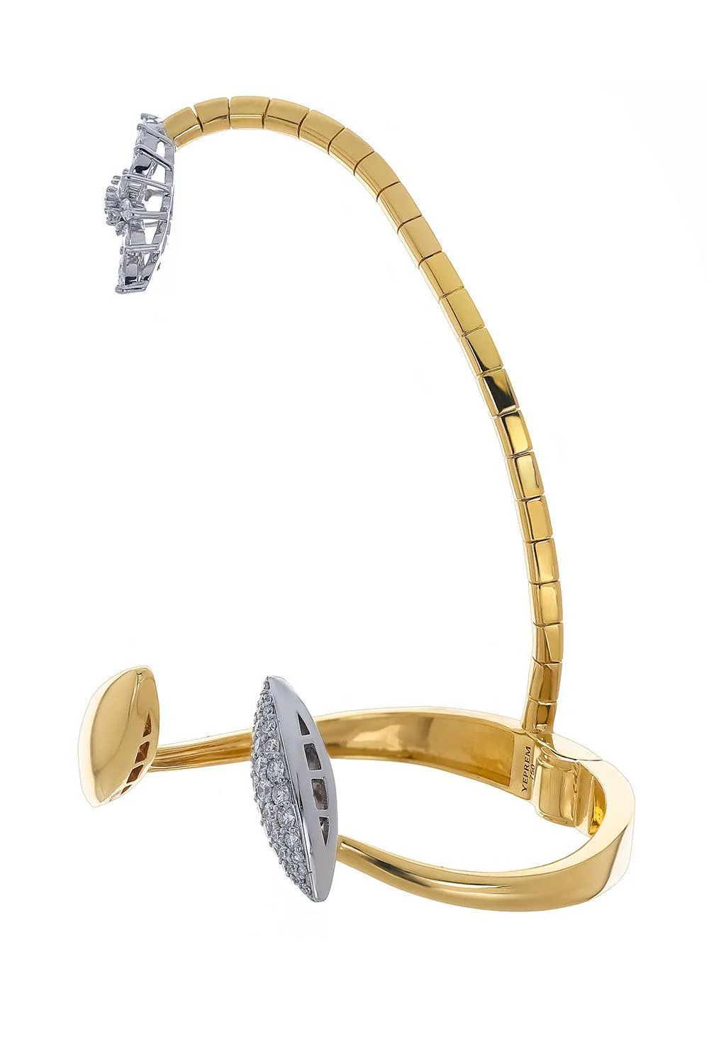 Diamond Statement Golden Strada Hand Bracelet - Image 5