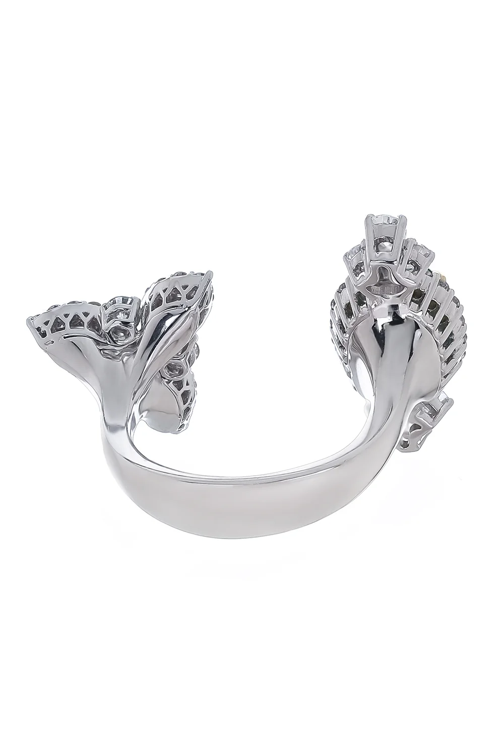 Emerald Diamond Open Reign Ring - Image 7