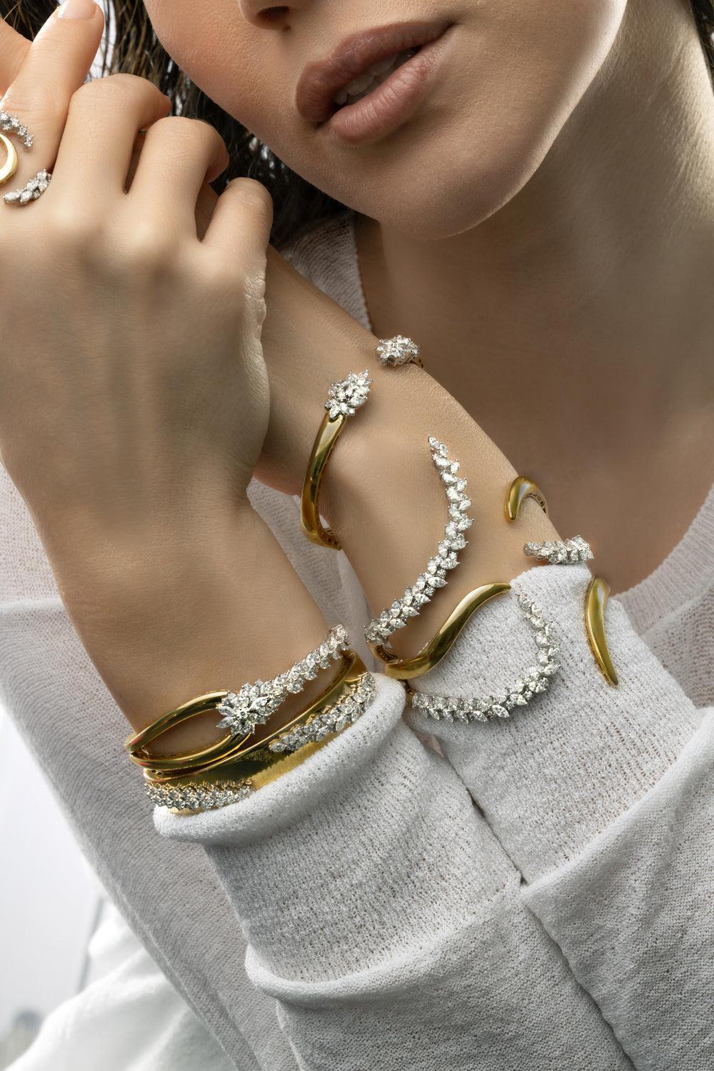 Golden Strada Bangle Bracelet - Image 2