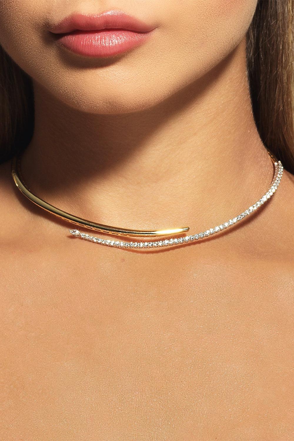 Golden Strada Choker Necklace - Image 2