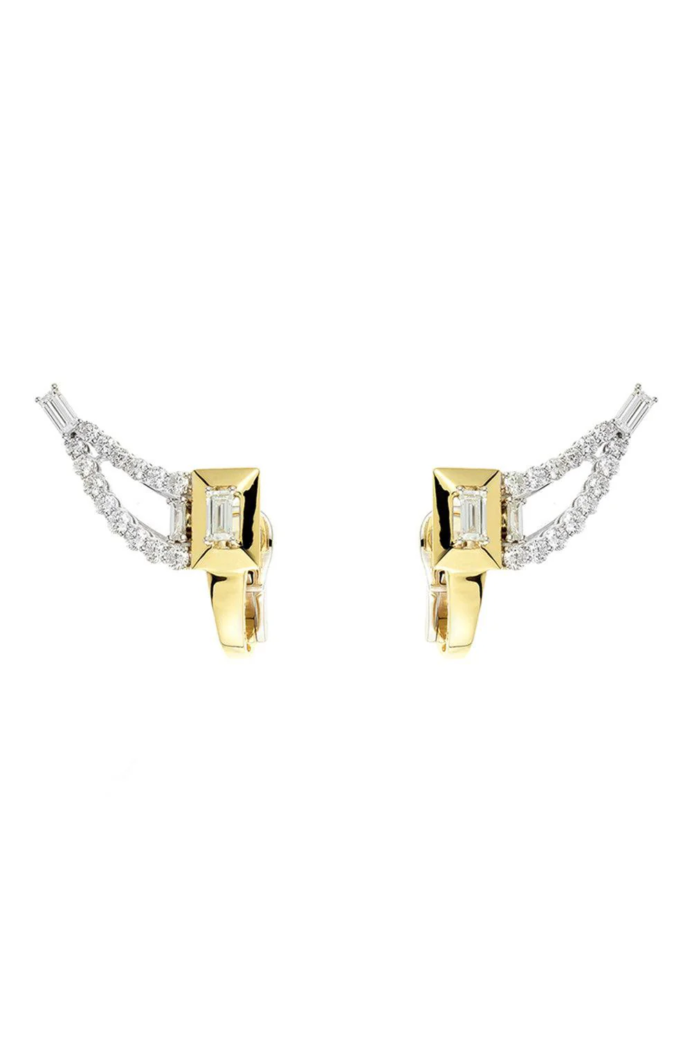 Golden Strada Clip Earrings