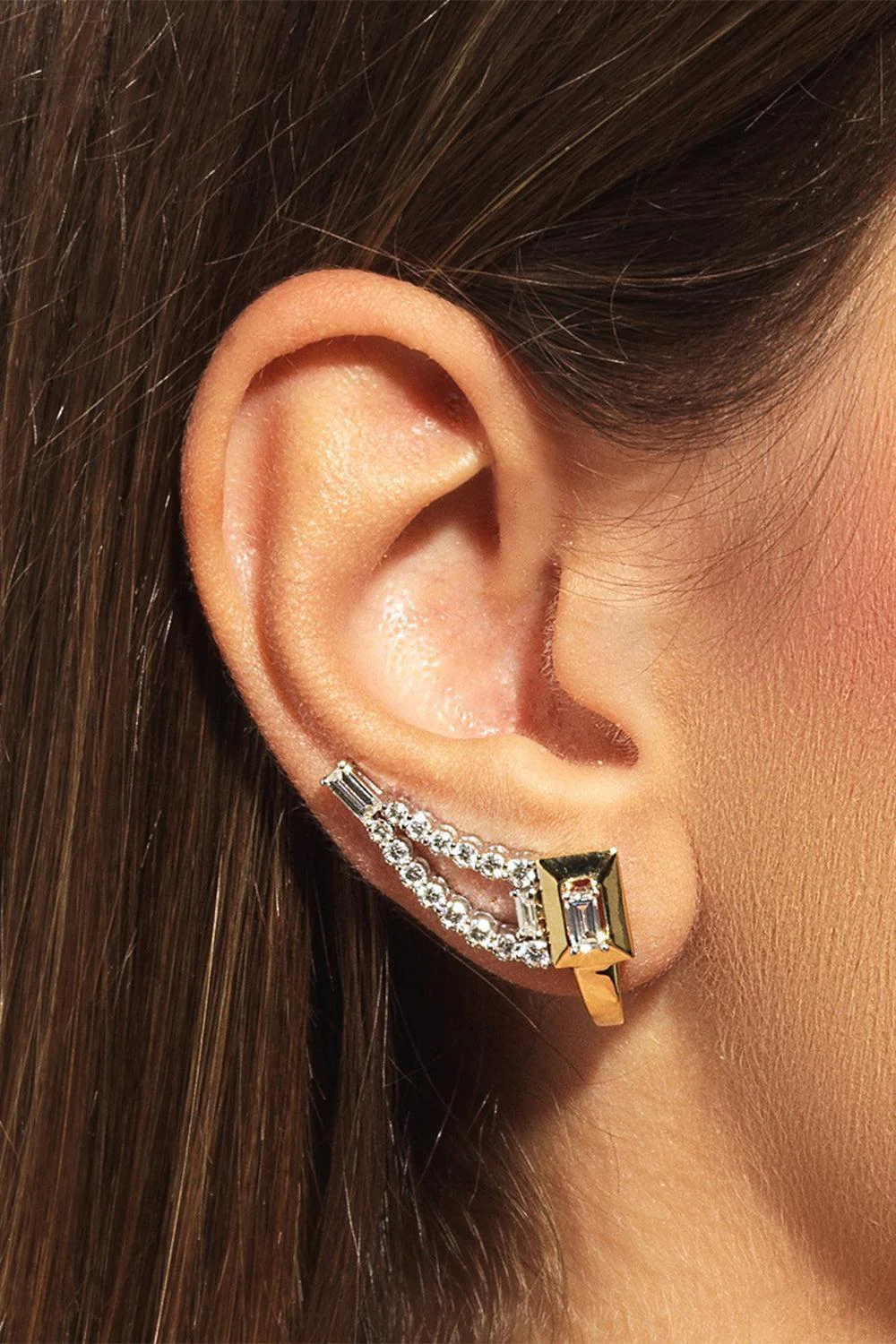Golden Strada Clip Earrings - Image 2