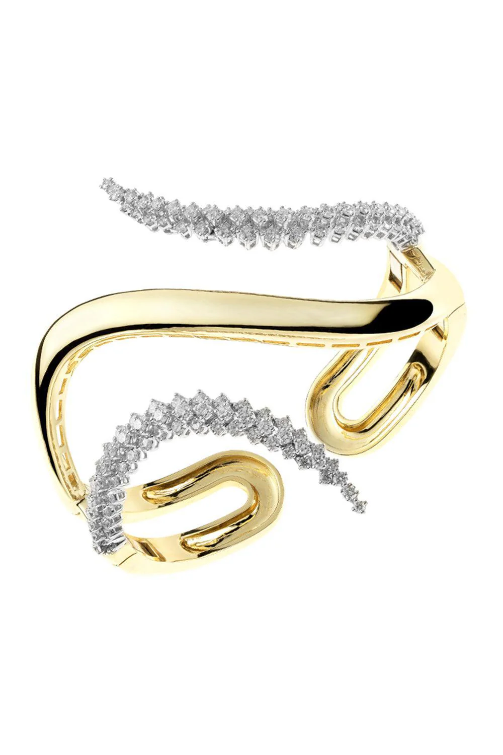 Golden Strada Diamond Bangle Bracelet