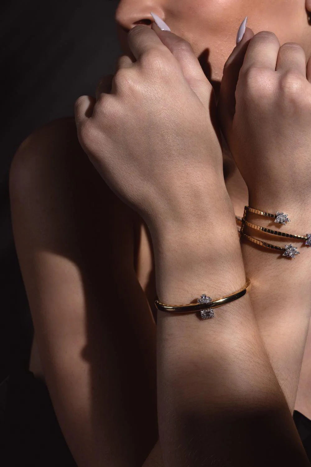 Golden Strada Diamond Bangle Bracelet - Image 4