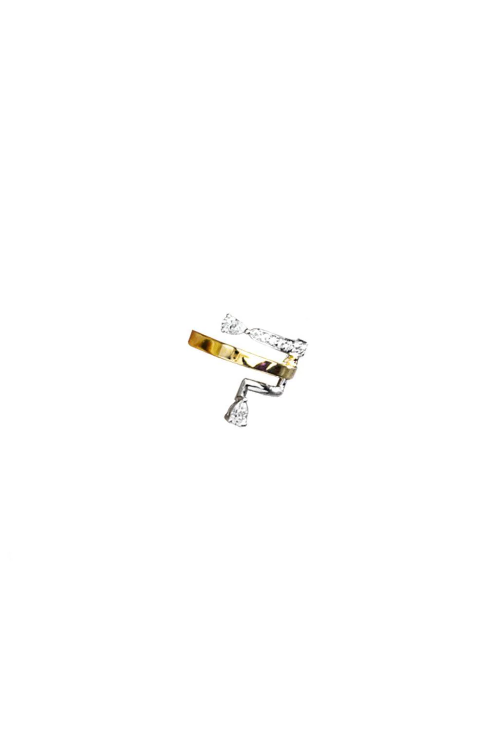 Golden Strada Diamond Ear Cuff