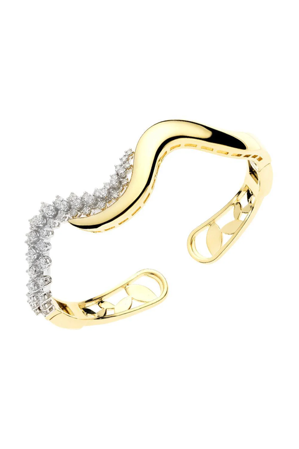 Golden Strada Diamond Swirl Bracelet