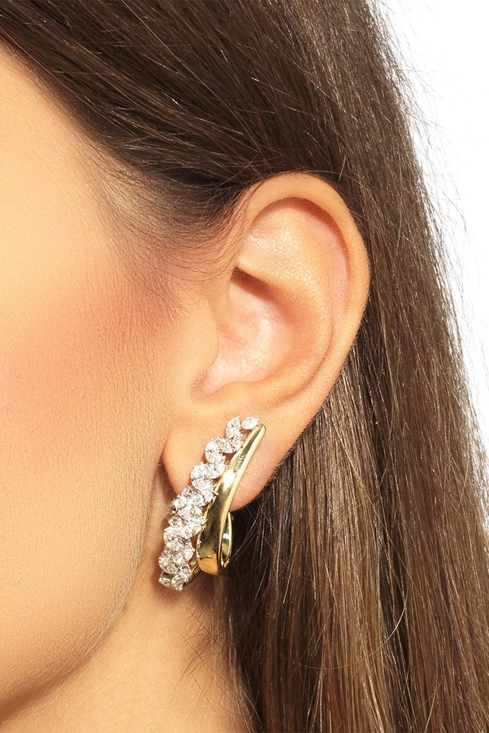 Golden Strada Diamond Whisper Earrings - Image 2