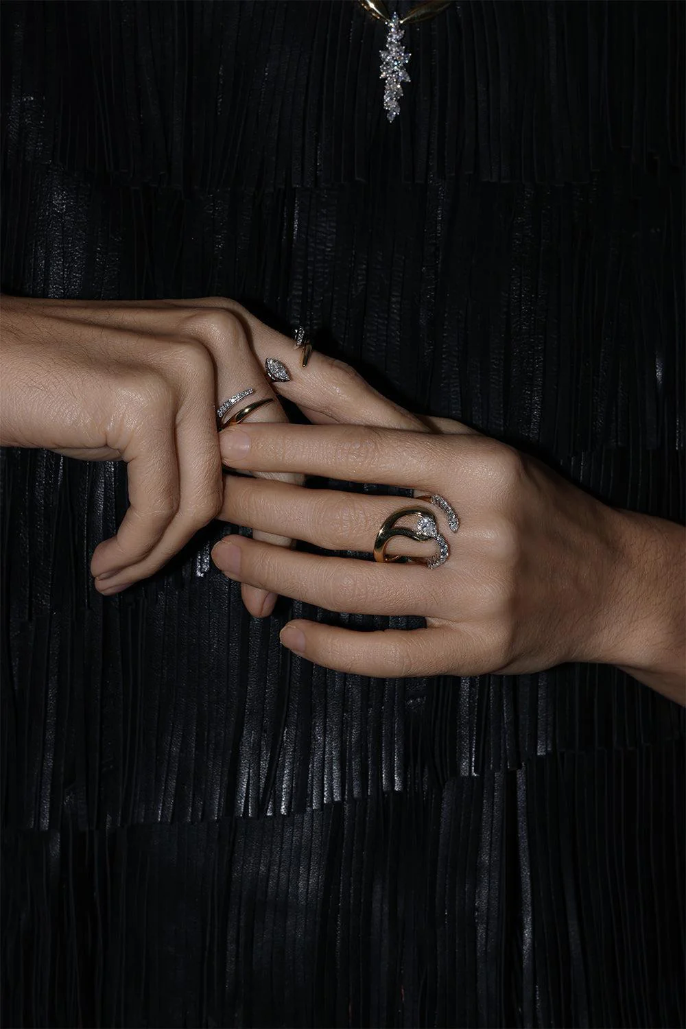 Golden Strada Double Wrap Diamond Ring - Image 2