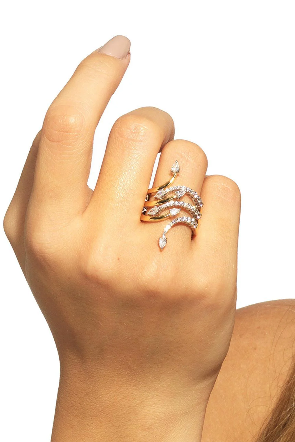 Golden Strada Stackable Ring - Image 2