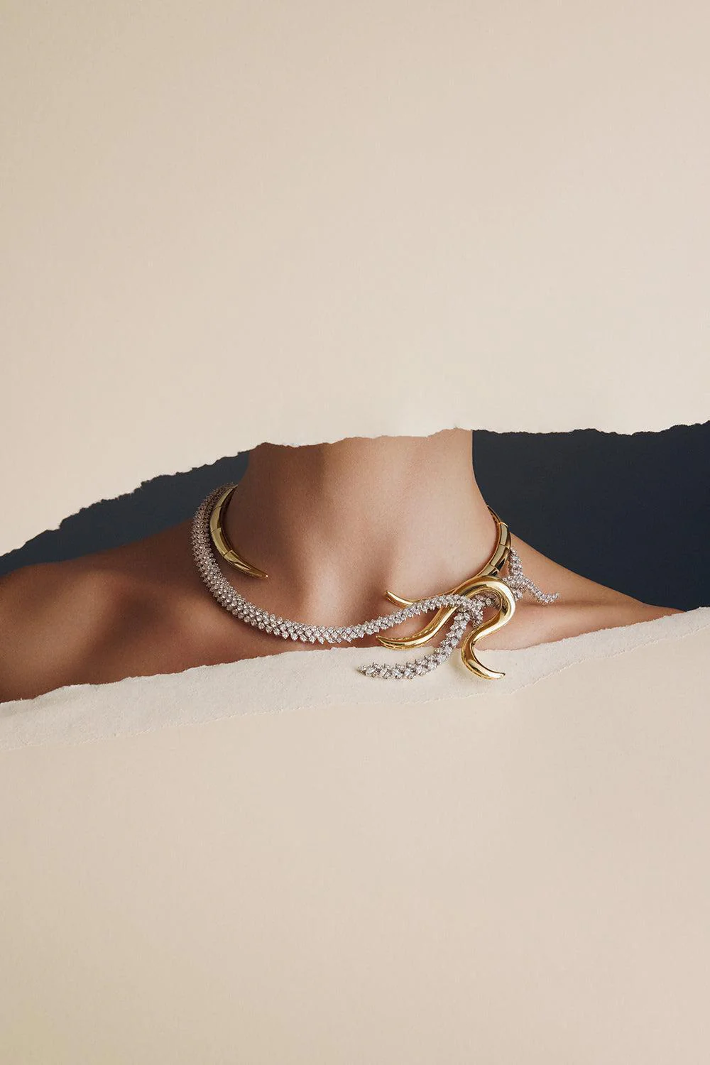 Golden Strada Statement Necklace - Image 2