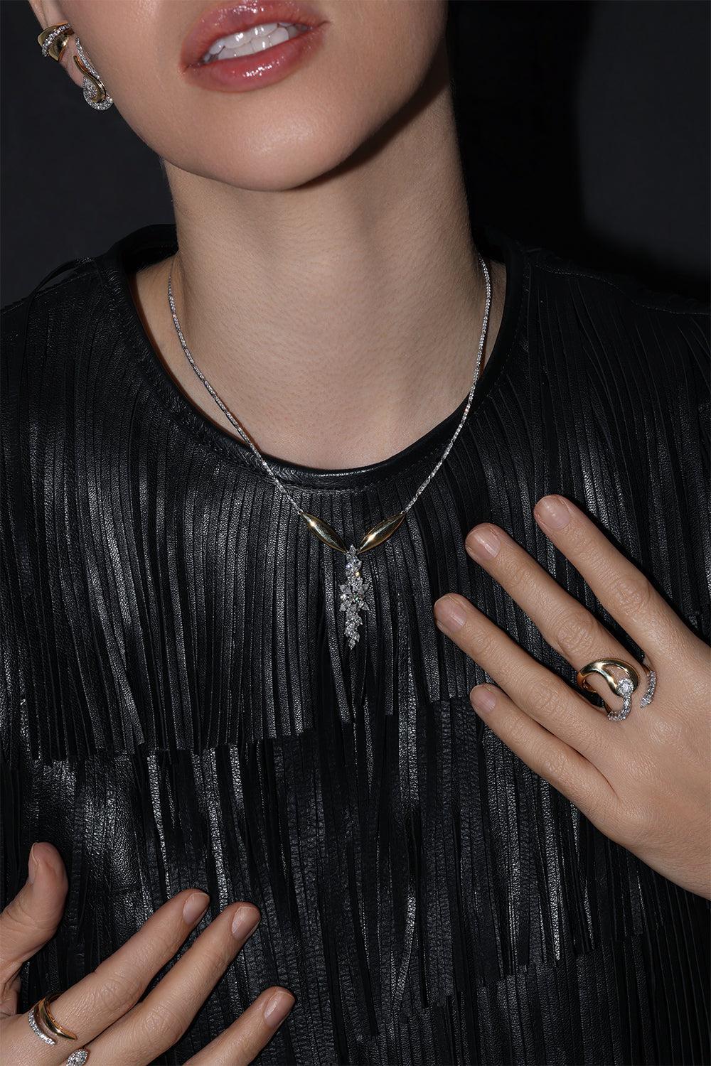 Golden Strada Y-Not Diamond Necklace - Image 4