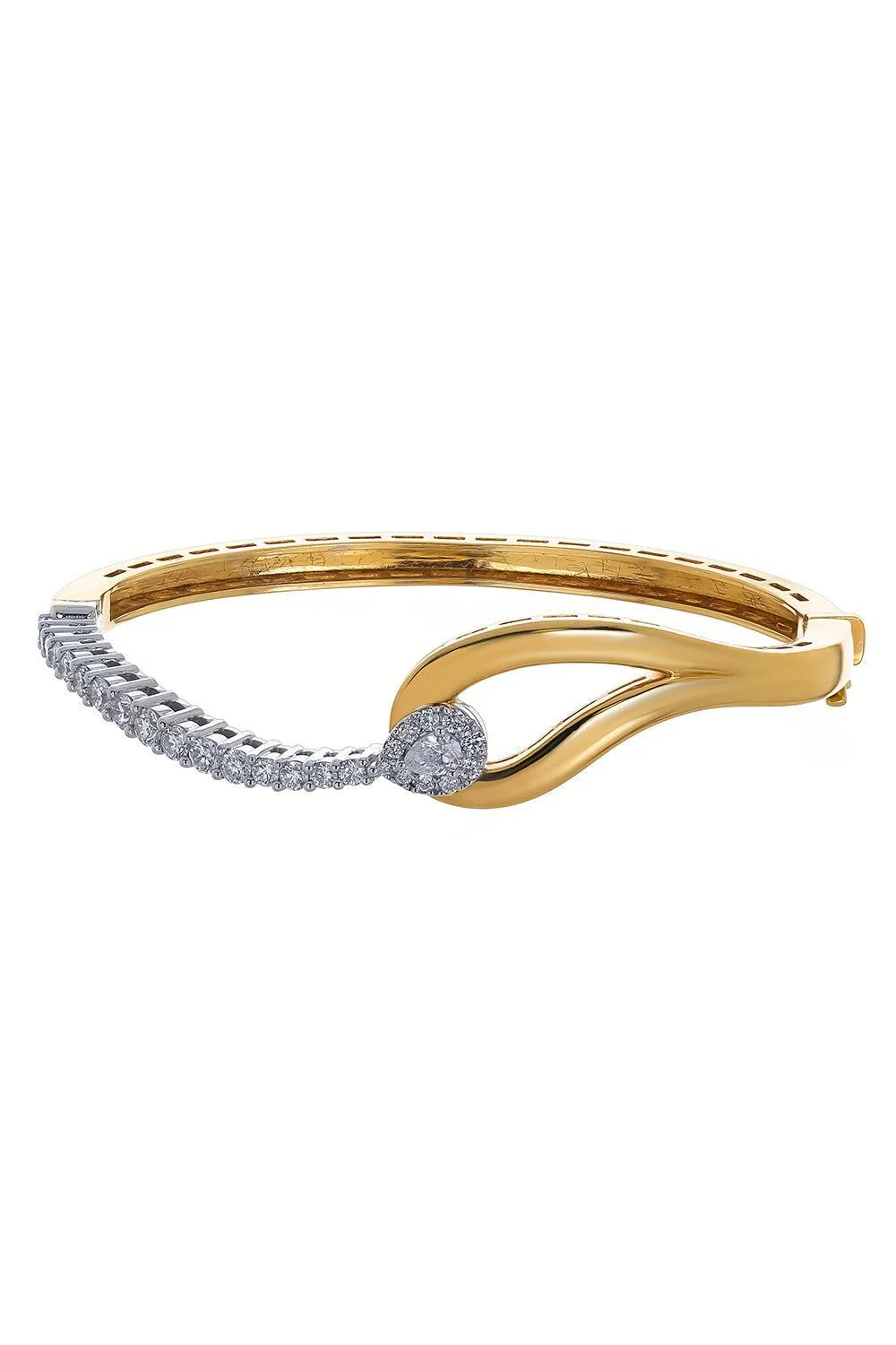 Pearl Diamond Loop Golden Strada Bracelet