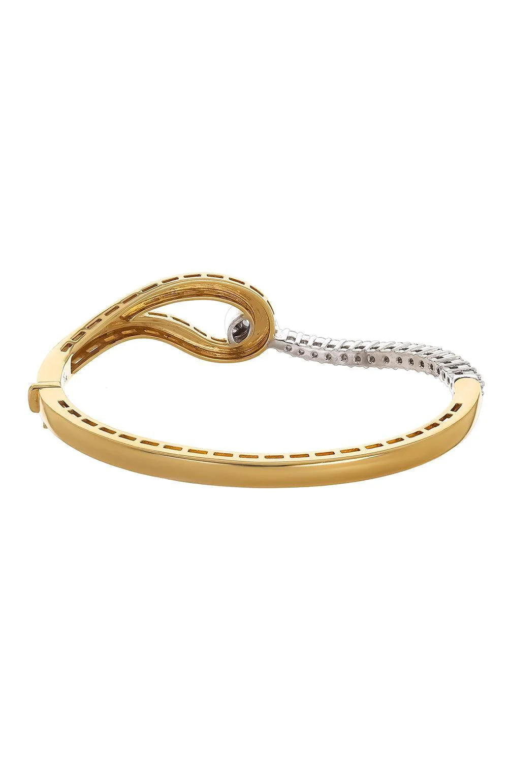 Pearl Diamond Loop Golden Strada Bracelet - Image 6