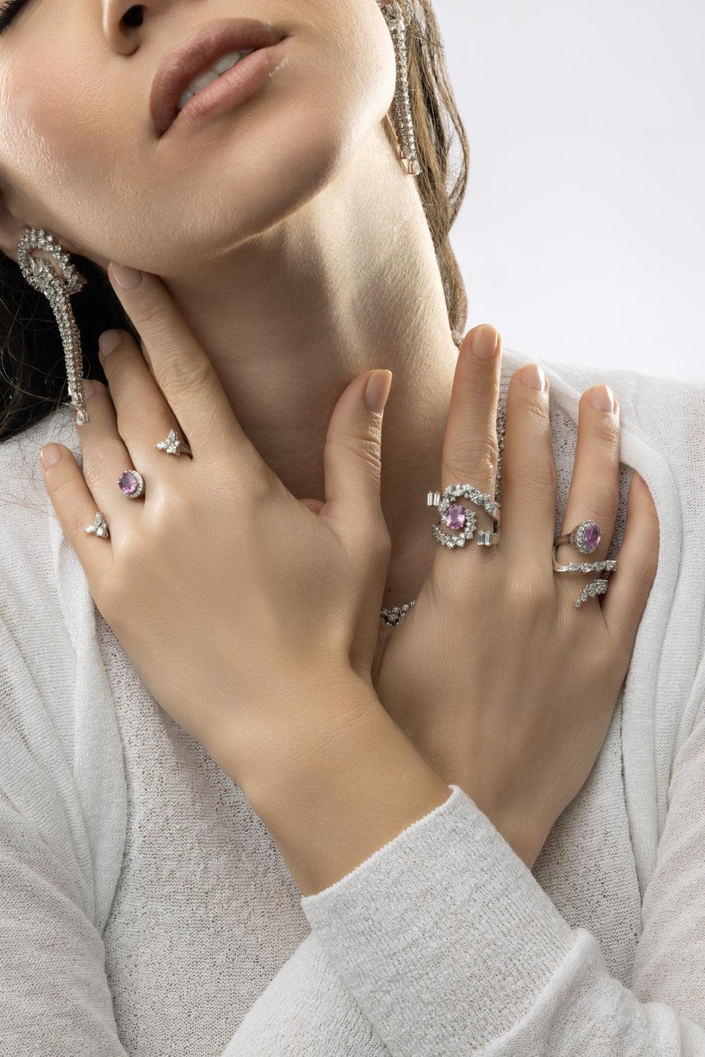 Reign Supreme Pink Sapphire Stackable Ring - Image 3