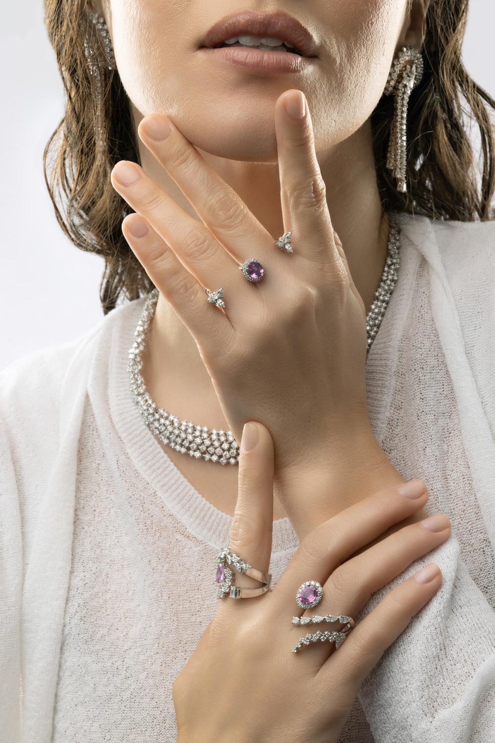 Reign Supreme Pink Sapphire Stackable Ring - Image 4