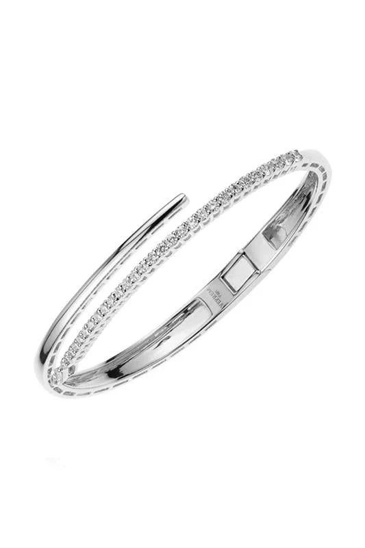 Round Diamond Golden Strada Bangle Bracelet