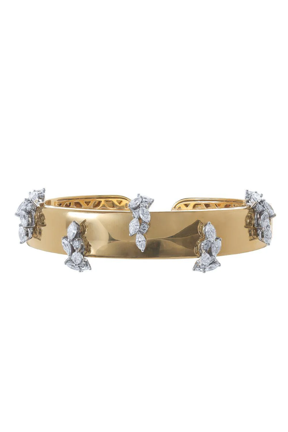Thick Golden Strada Diamond Bracelet