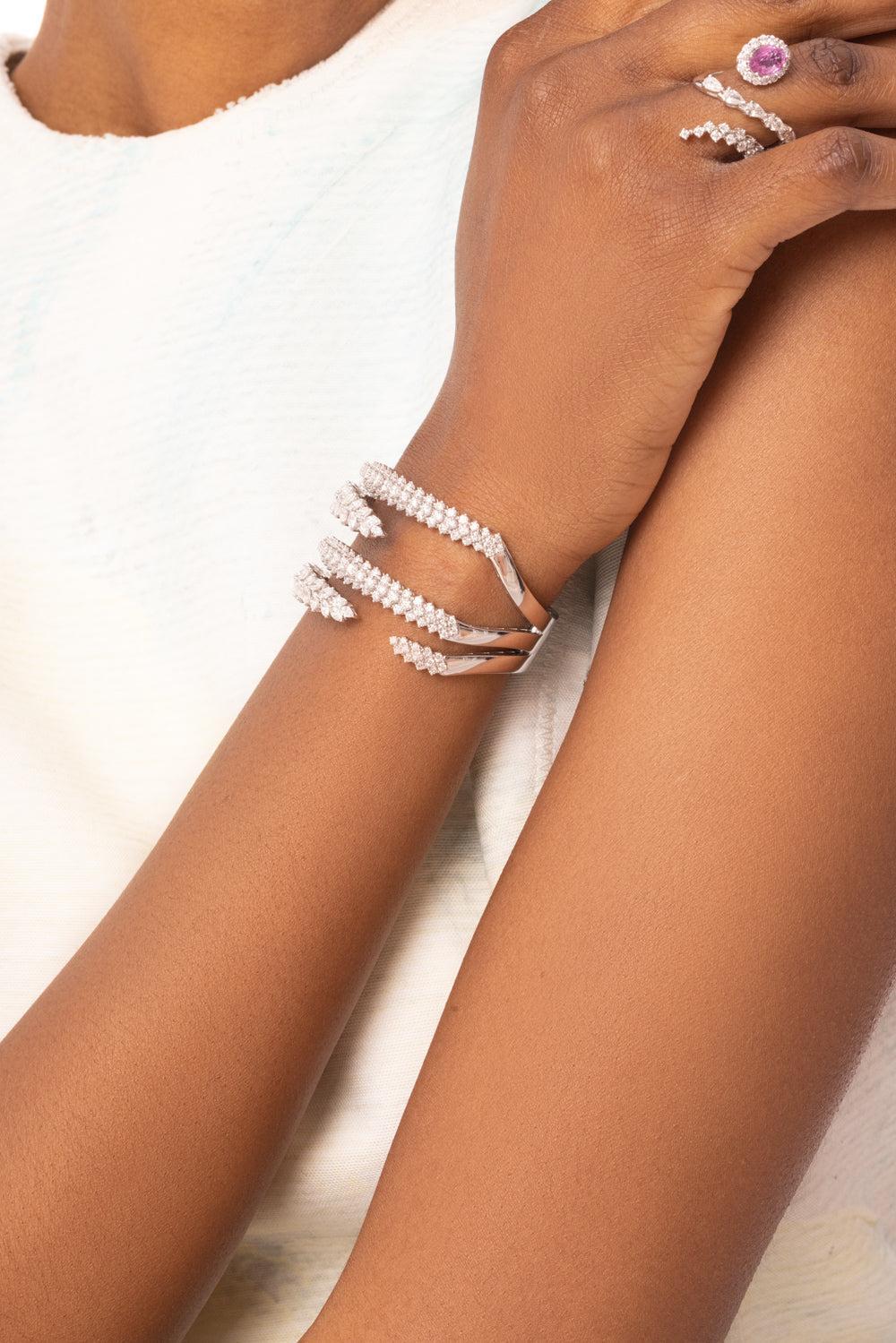 Y-Couture Diamond Bangle Bracelet - Image 2
