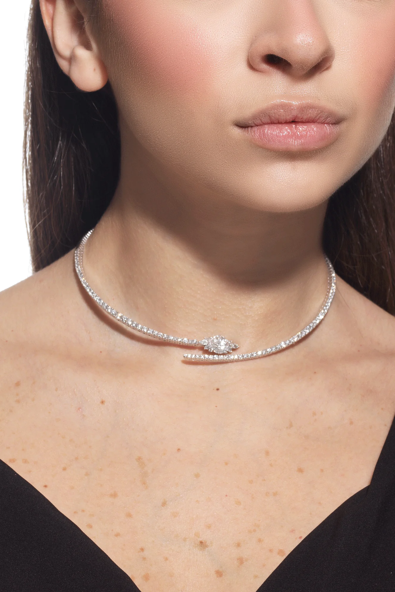 Y-Couture Diamond Choker Necklace - Image 2
