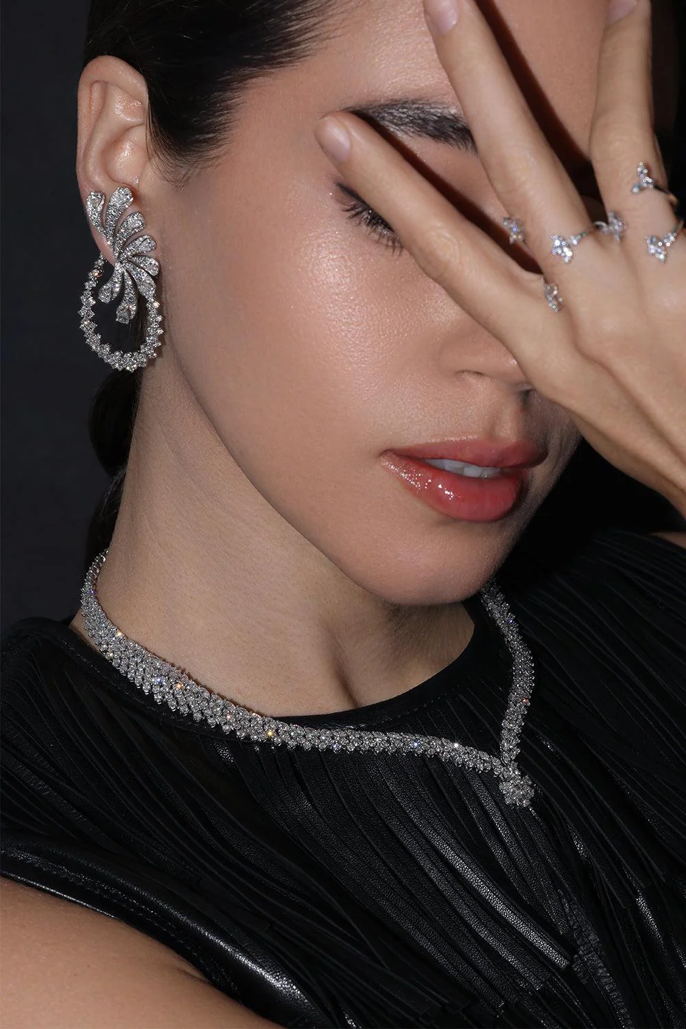 Y-Couture Diamond Statement Necklace - Image 3