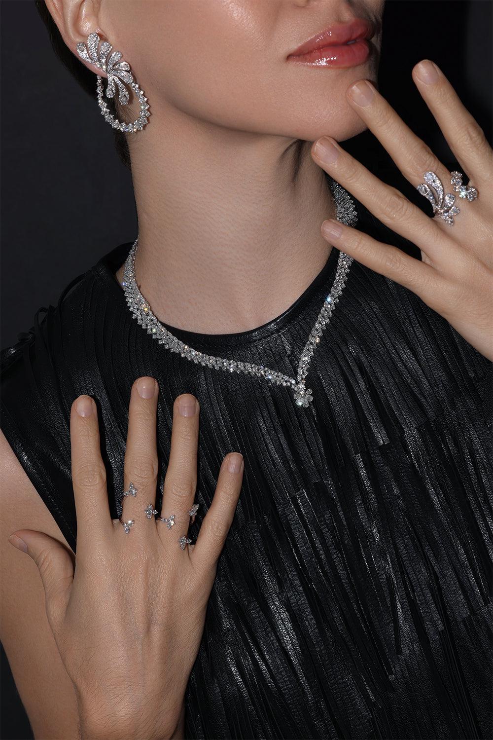 Y-Couture Diamond Statement Necklace - Image 4