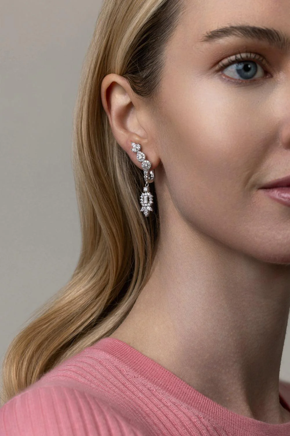Y-Not Diamond Climber Earrings - Image 2