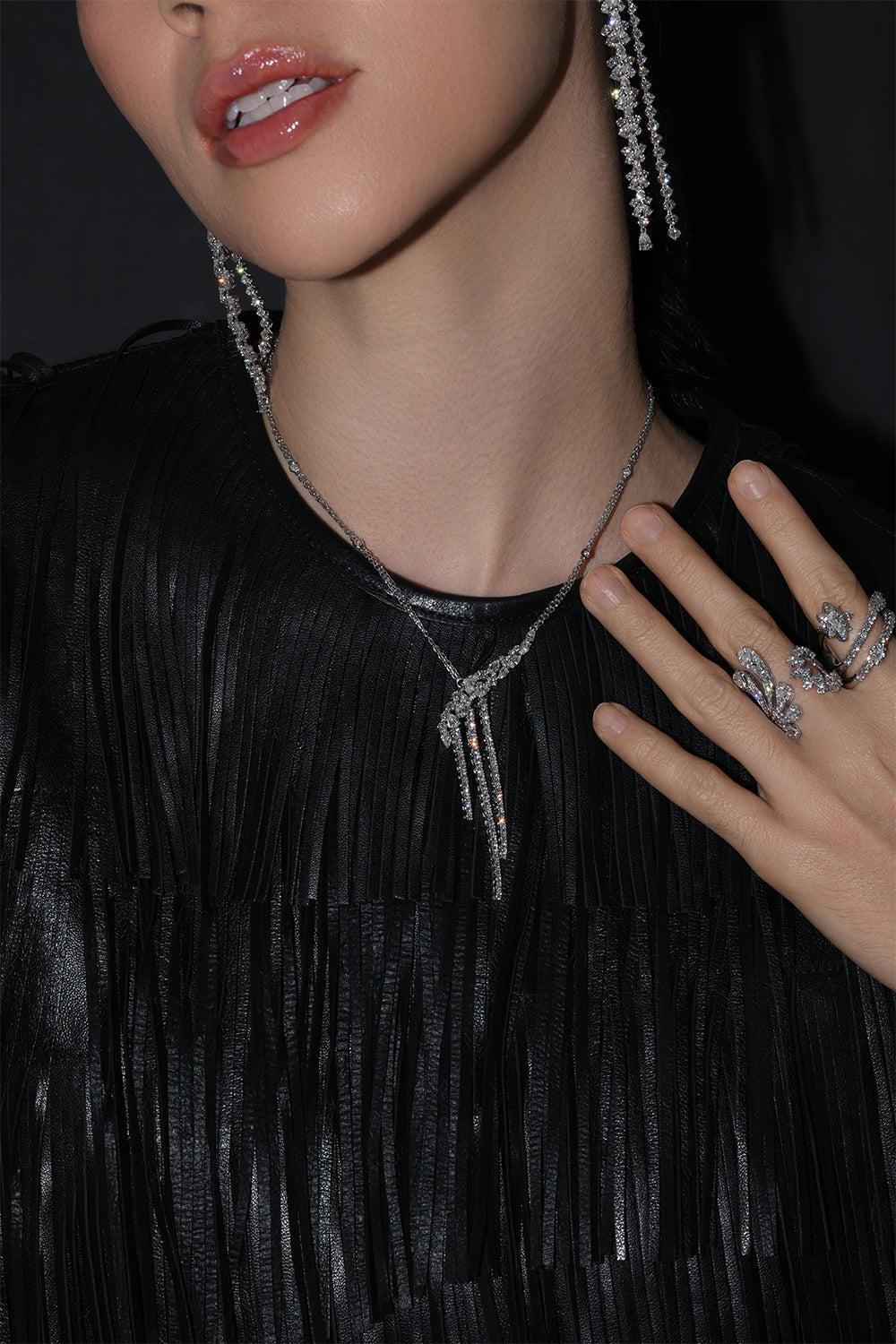 Y-Not Diamond Drop Pendant Necklace - Image 4