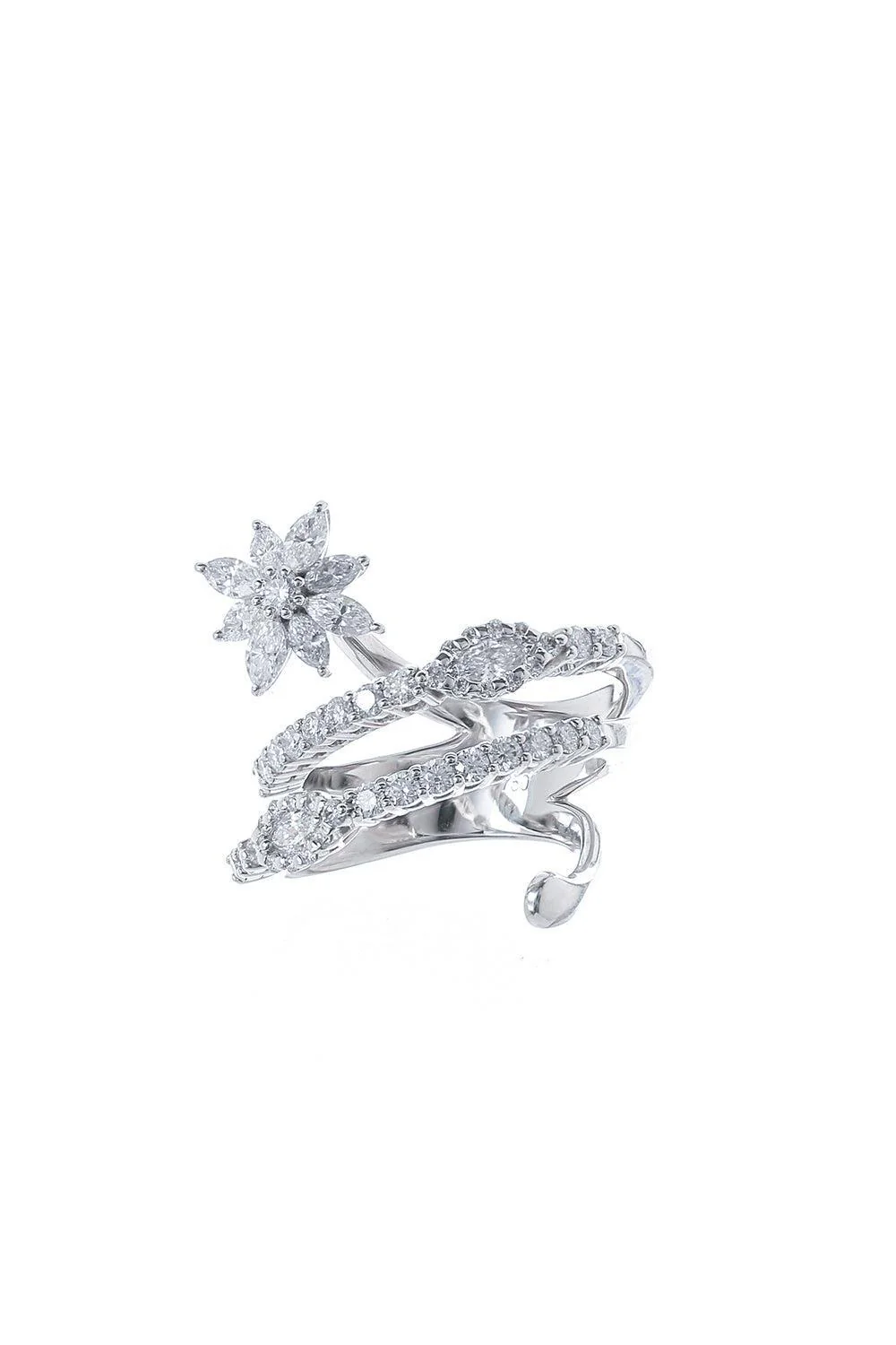 Y-Not Diamond Swirl Ring