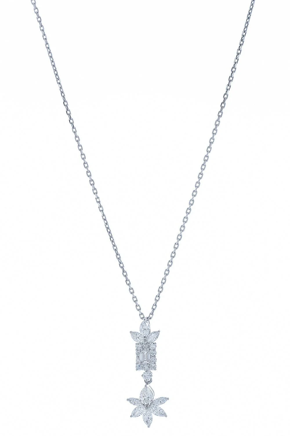 Y-Not Flower Drop Pendant Necklace