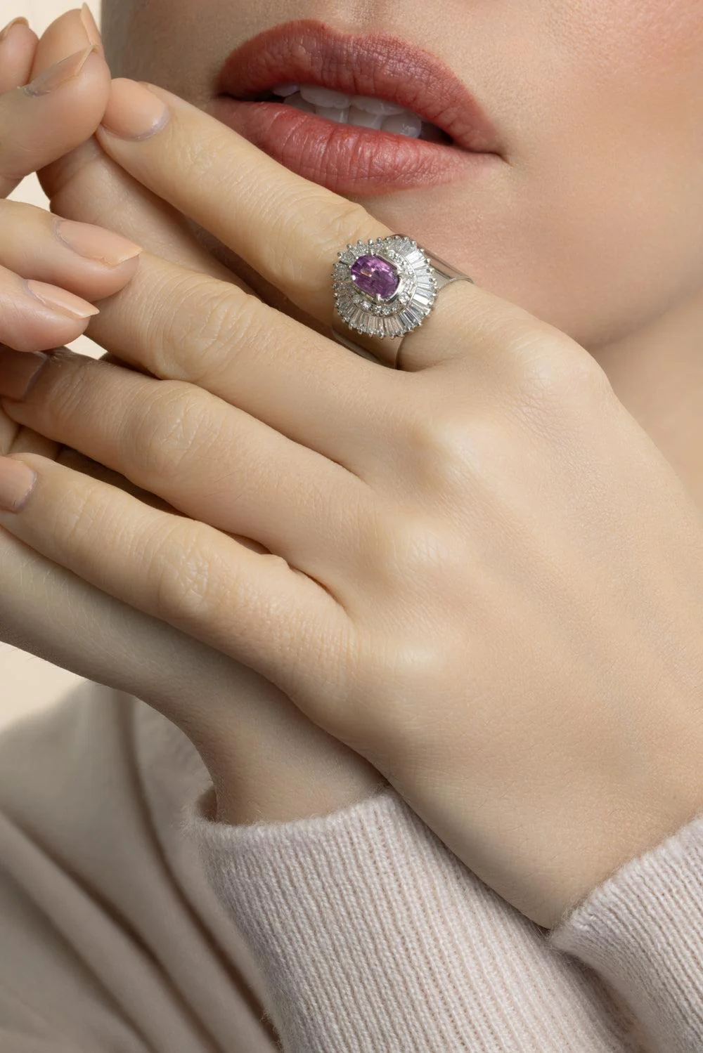 Diamond Pink Sapphire Revive Ring - Image 2