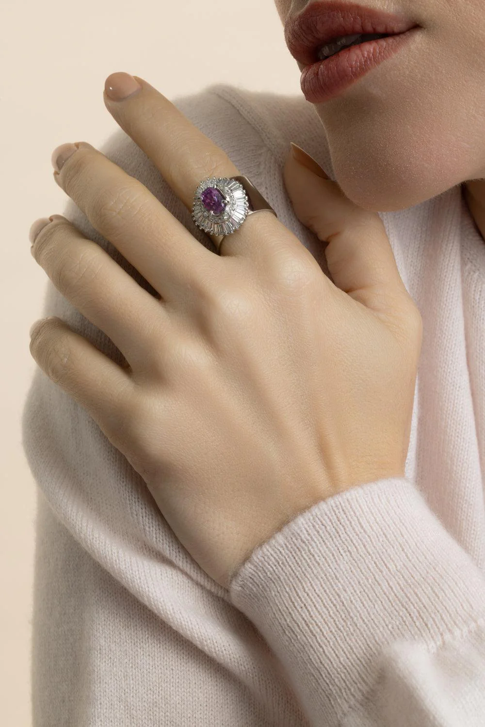 Diamond Pink Sapphire Revive Ring - Image 4