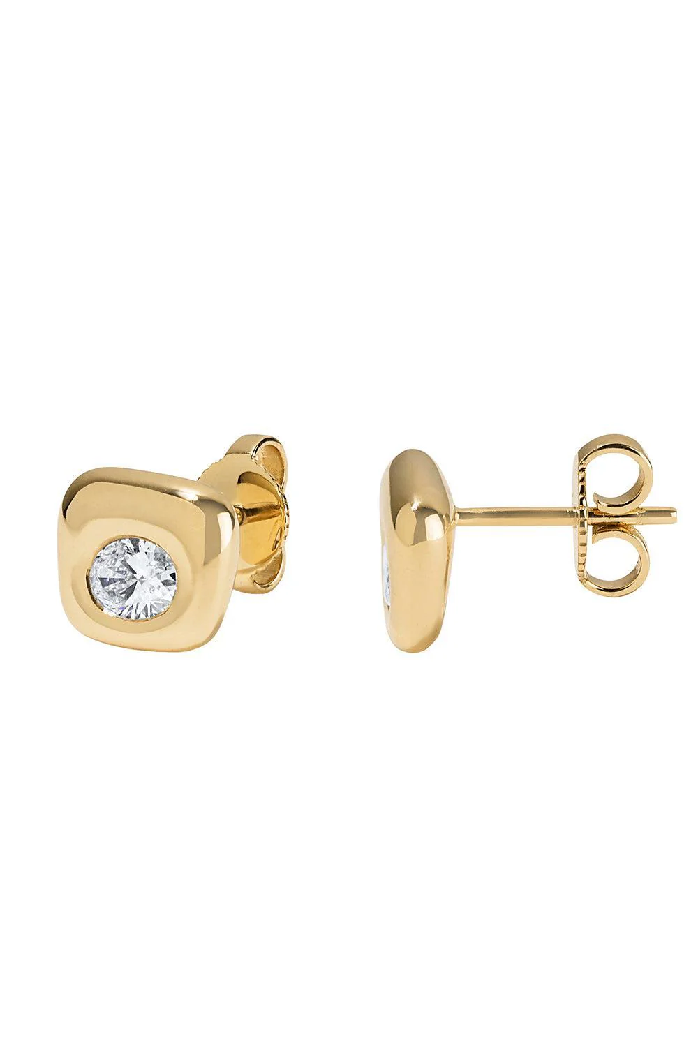 Diamond Beluga Stud Earrings