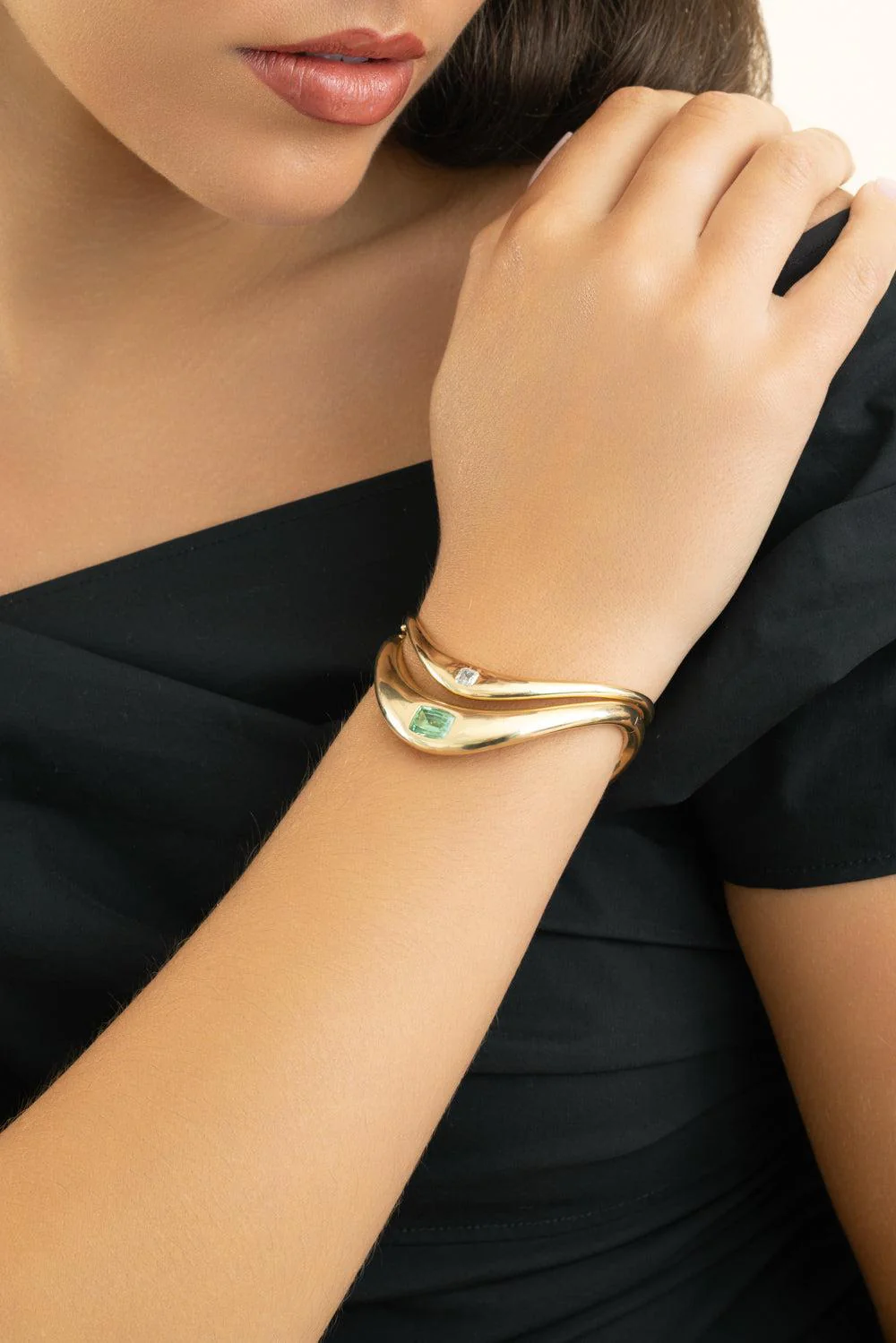 Diamond Zaha Snap Cuff Bracelet - Image 2