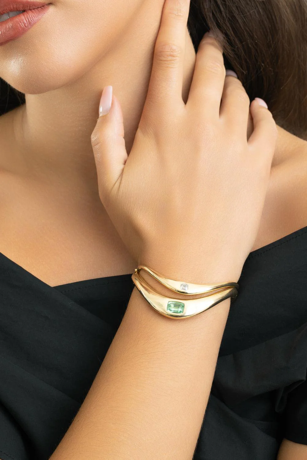 Diamond Zaha Snap Cuff Bracelet - Image 3
