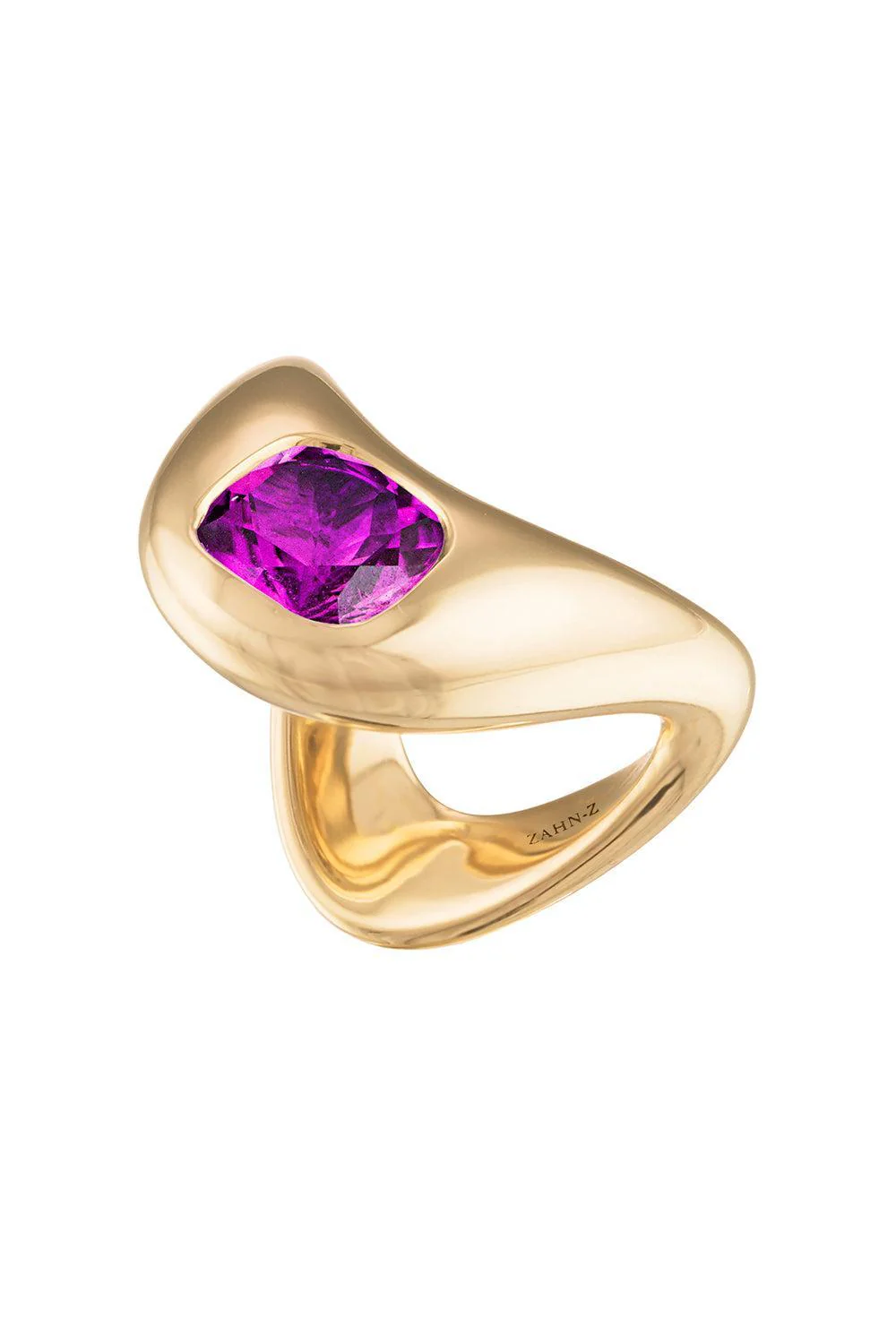 Elongated Cushion Vivid Pinky Ring - Image 2