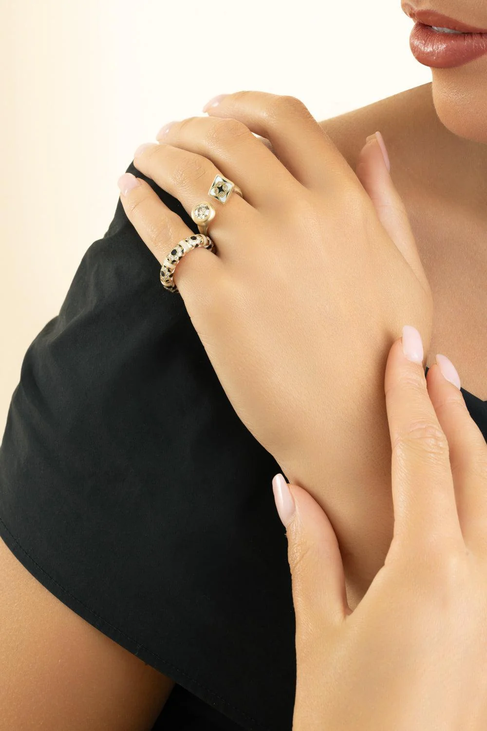 Pearl Diamond Sadaf Ring - Image 3