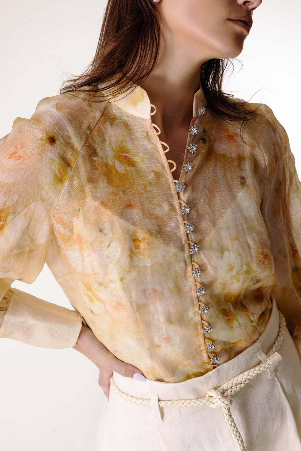 Crush Buttoned Blouse - Image 4