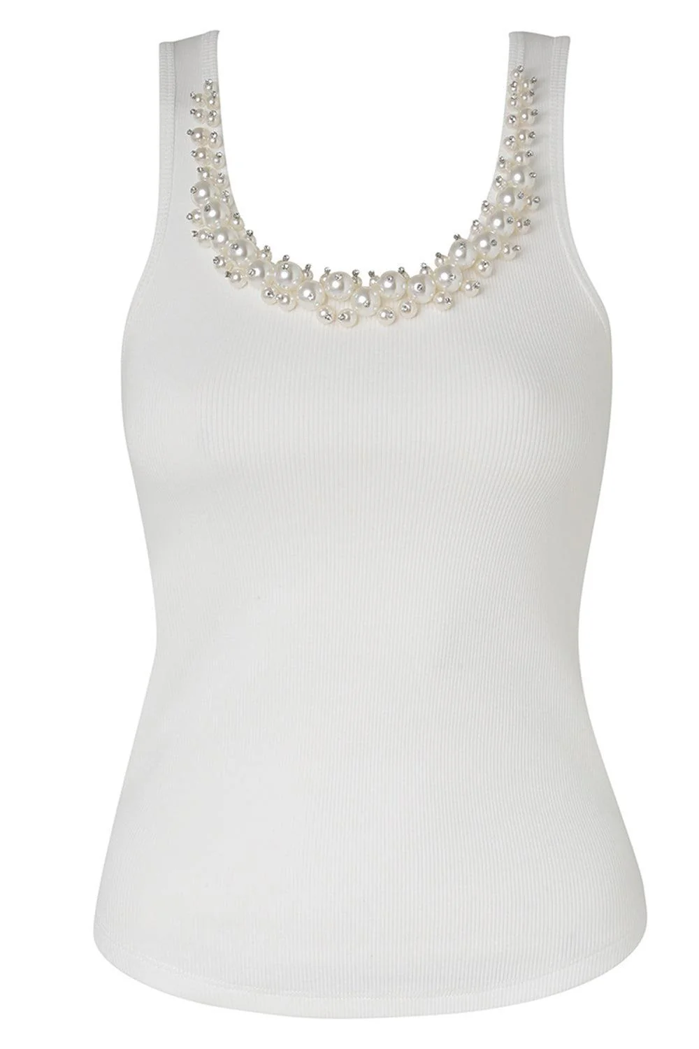 Crush Embellished Scoop Neck Tank