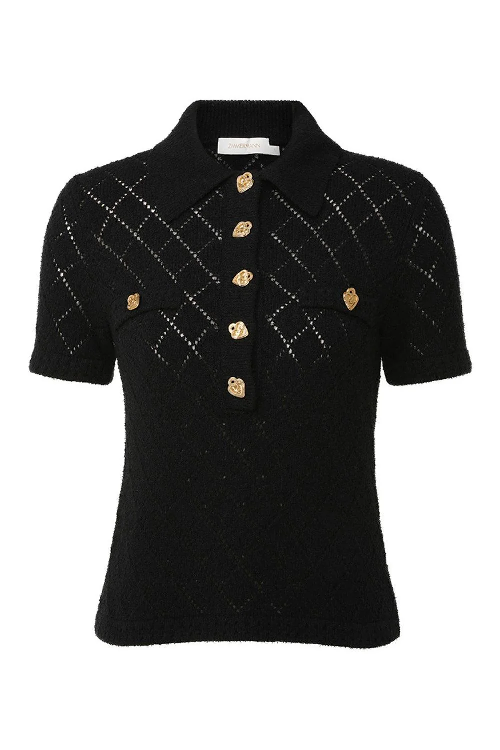 Crush Polo Top - Black
