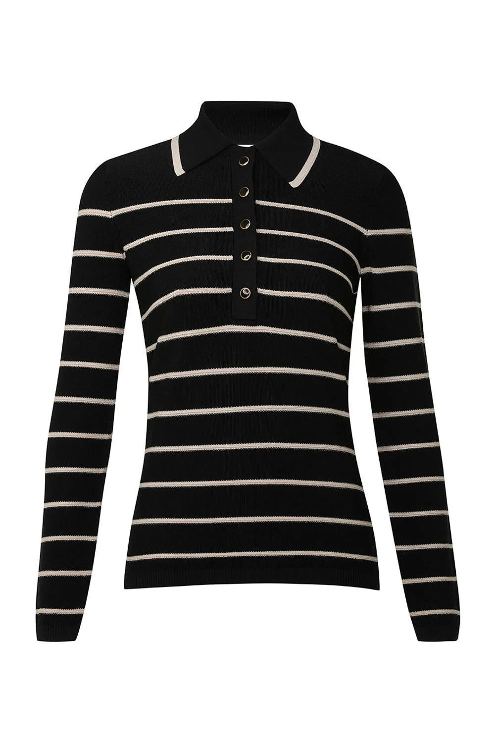 Crush Stripe Long Sleeve Polo