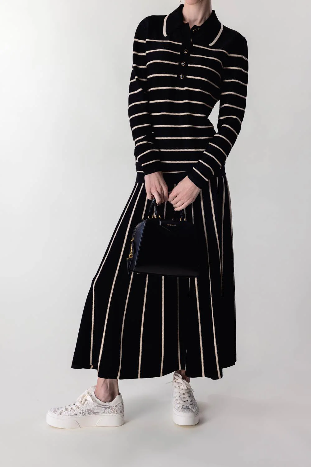 Crush Stripe Long Sleeve Polo - Image 2