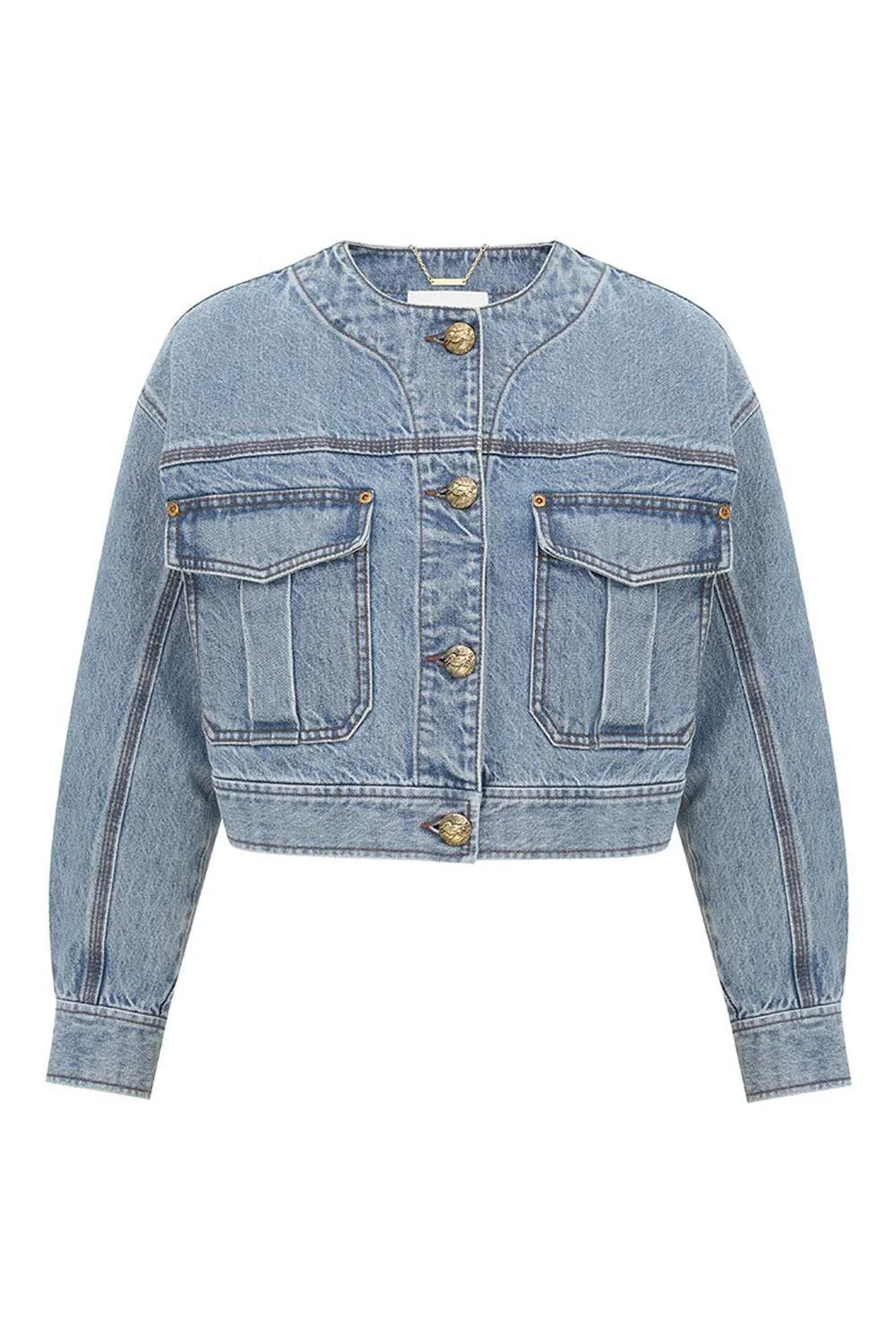 Denim Cropped Jacket