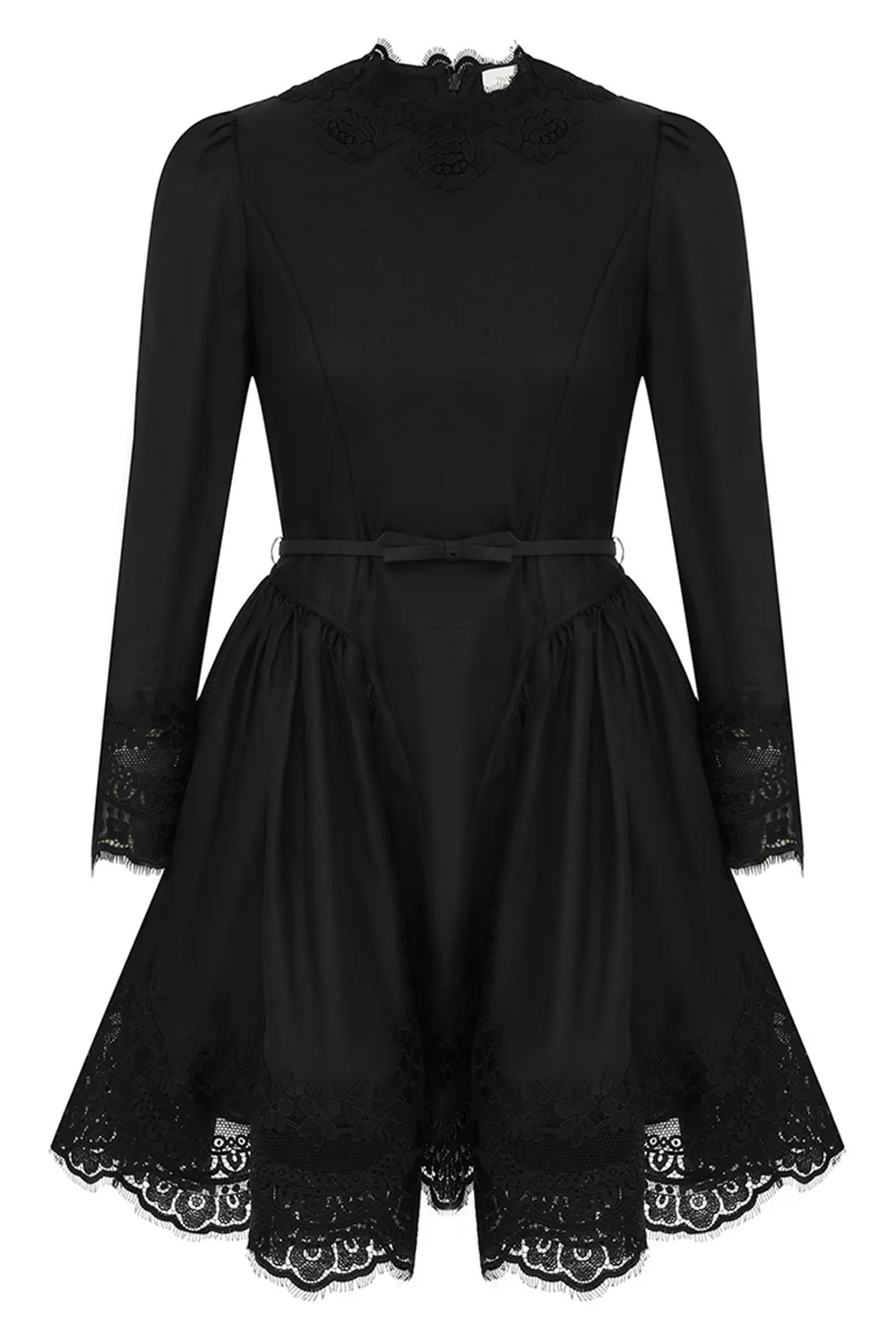 Hypnotic Lace Trim Mini Dress