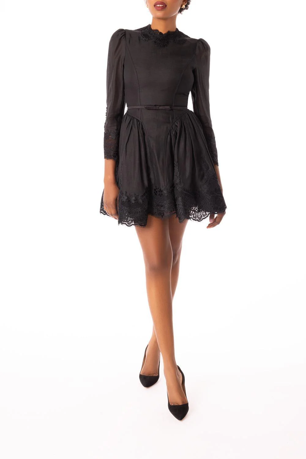 Hypnotic Lace Trim Mini Dress - Image 2