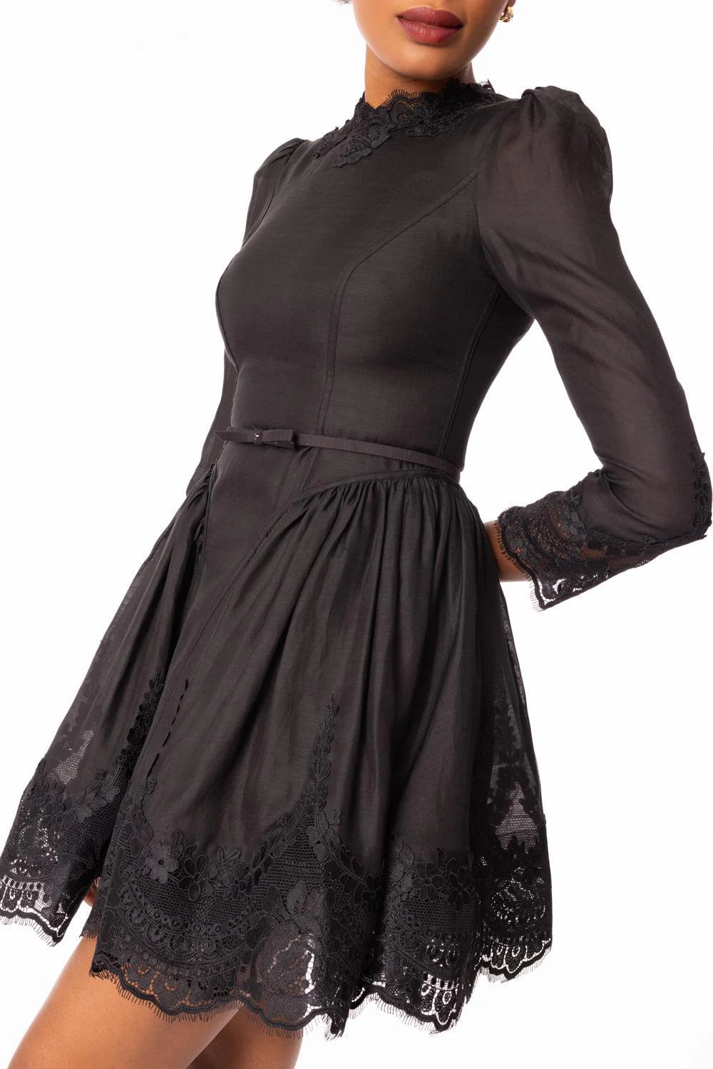 Hypnotic Lace Trim Mini Dress - Image 3