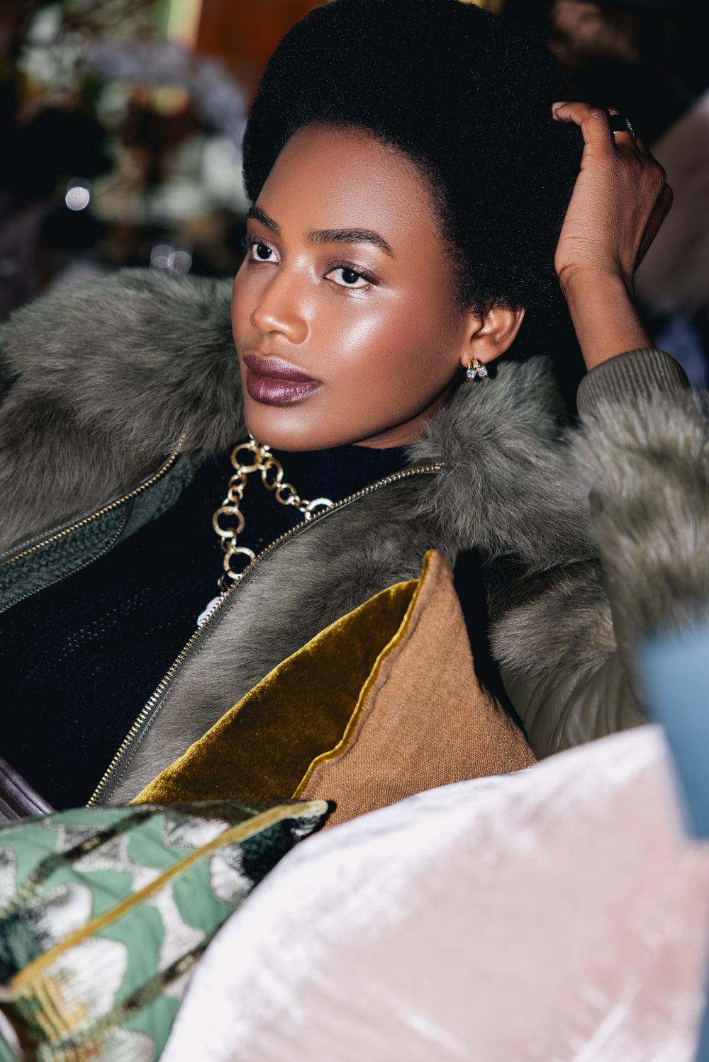 Hypnotic Shearling Bomber Jacket - Image 4