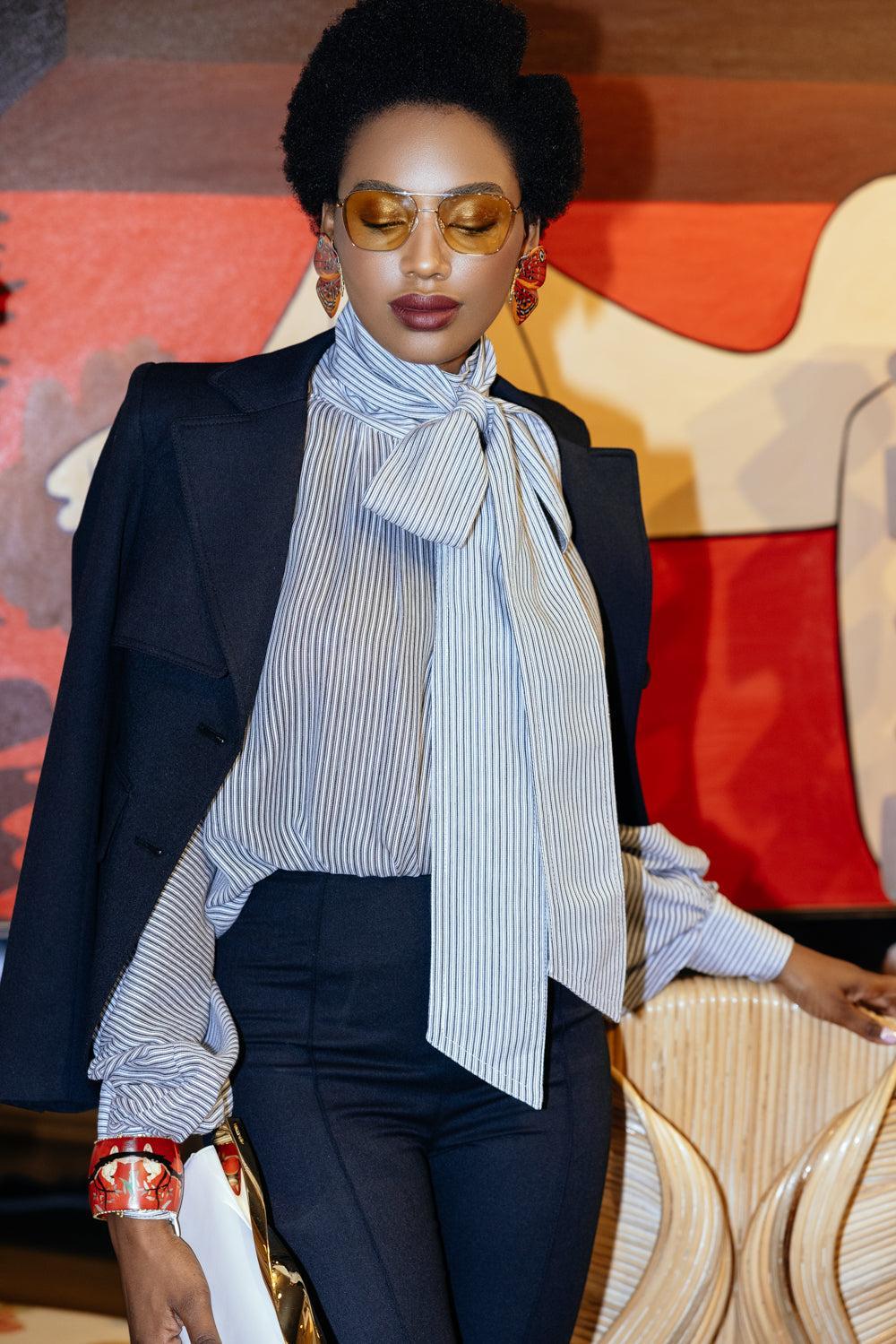 Hypnotic Striped Blouse - Image 2